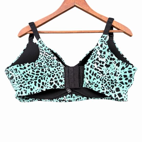 Torrid Curve Womens Leopard Print Push Up Plunge Bra Sz 40DDD - Picture 2 of 9